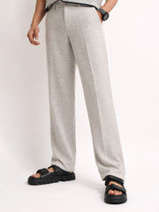 Elastic Linen Grey Trouser