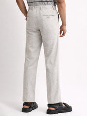 Elastic Linen Grey Trouser
