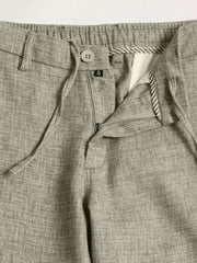 Elastic Linen Olive Trouser