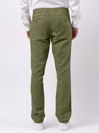 Madrad Linen Blend Olive Trouser