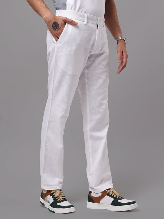 Madrad Linen White Trouser