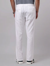 Madrad Linen Blend White Trouser