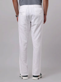 Madrad Linen Blend White Trouser