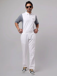 Madrad Linen Blend White Trouser