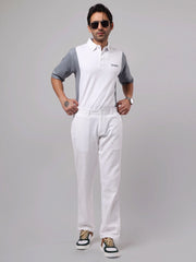 Madrad Linen Blend White Trouser