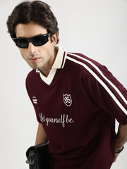The Untold Burgundy Half Sleeve T-Shirt