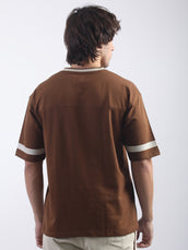 Losangles City Brown Half Sleeve T-Shirt
