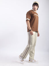 Losangles City Brown Half Sleeve T-Shirt