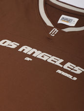Losangles City Brown Half Sleeve T-Shirt