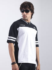 Define White, Black Half Sleeve T-Shirt