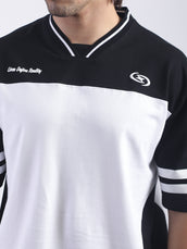 Define White, Black Half Sleeve T-Shirt