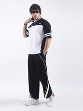 Define White, Black Half Sleeve T-Shirt