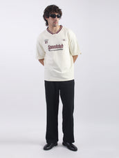 Speed Club Cream Half Sleeve T-Shirt