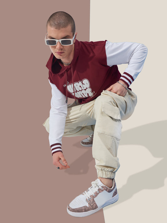 Burgundy World wide Full Sleeve Sweatshirt