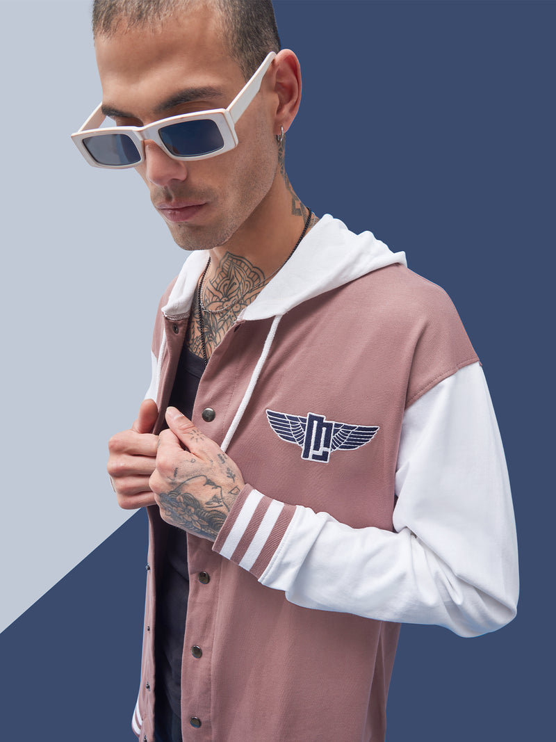 Dusty Pink hooded M wing Jacket