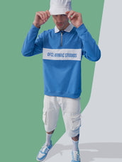 Official Denim Blue Polo Full Sleeve Sweatshirt