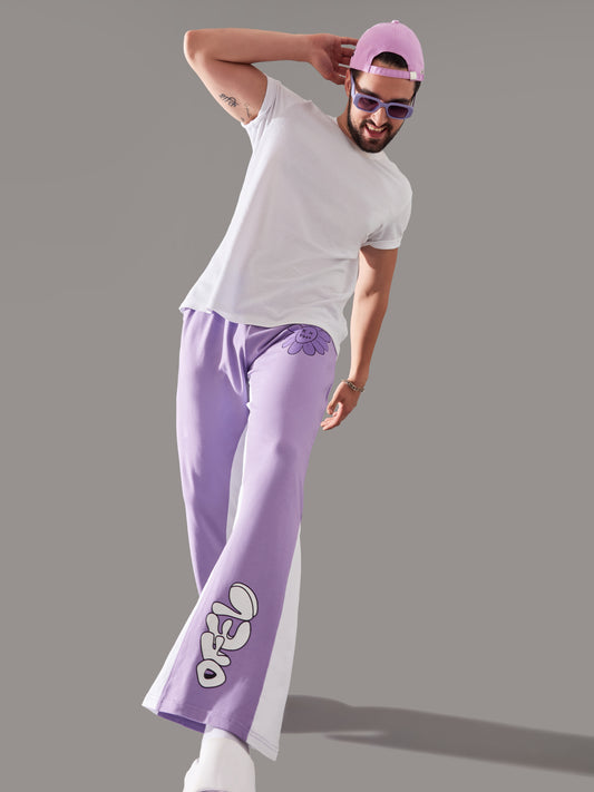 Retro Lavender Bell Bottom Jogger