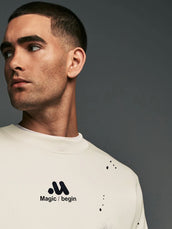 Magic Half White Full Sleeve Sweatshirt