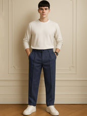 Korean Navy Elastic Trouser