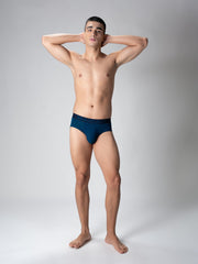 Cotton Petrol Blue  Brief
