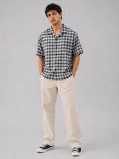 Plaid Checks Grey Shirt