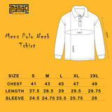 Offical Burgundy White Oversized Full Sleeve Polo T-Shirt