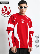 Colorblock Nyc Red Doctor Sleeve T-Shirt