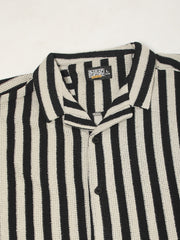 Waffle Flatknit Cotton Silver Grey Half Sleeve Shirt