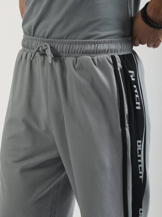 Aero Glitch Light Grey Baggy Fit Trackpant