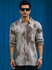 Shadow Play Brown Full Sleeve Shirt