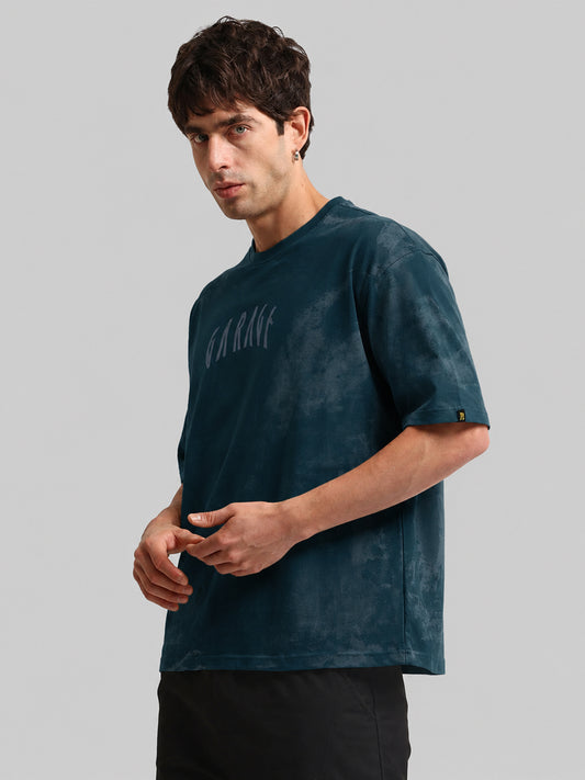 Garage Teal Blue Half Sleeve T-Shirt