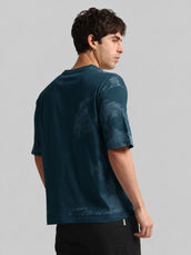 Garage Teal Blue Half Sleeve T-Shirt