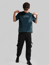 Garage Teal Blue Half Sleeve T-Shirt
