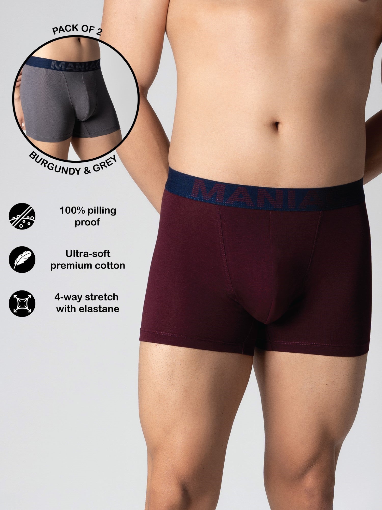 Cotton Trunks Pack of 2