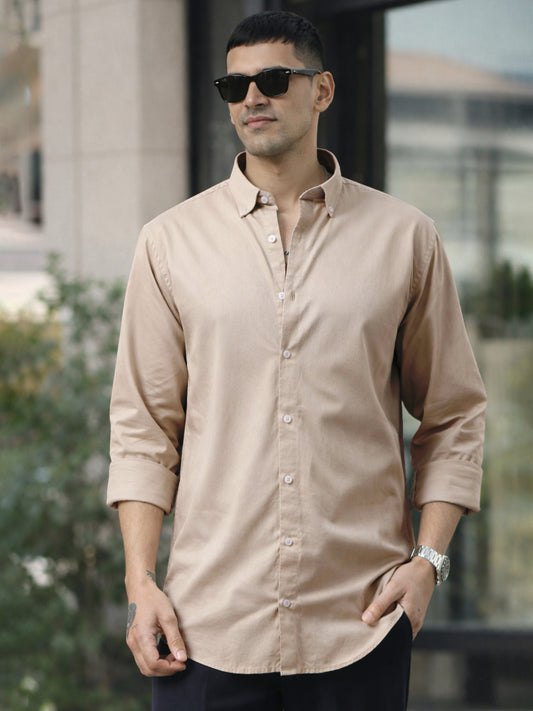 Soft Twill Biscuit Full Sleeve Shirt