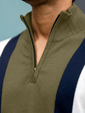 Empire Stripe Olive Full Sleeve T-Shirt