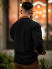 Brooklyn Knit Black Full Sleeve Shirt