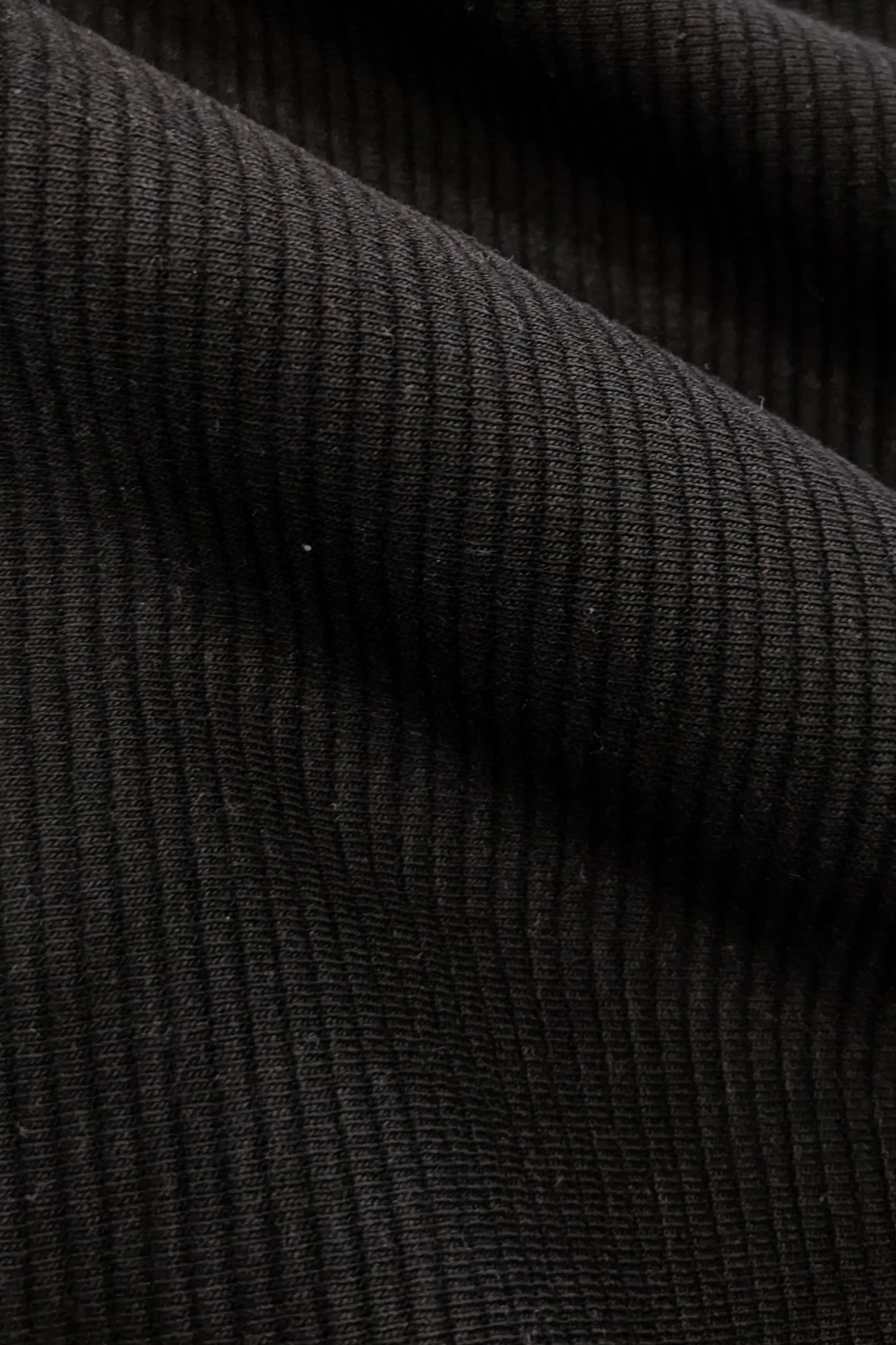 Cord Knit Textured Black Shirt