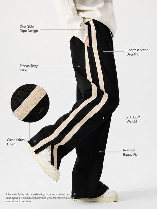 Dualtape  Black Baggy Fit Pant