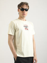 Sunset Day Cream Half Sleeve T-Shirt