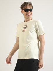 Sunset Day Cream Half Sleeve T-Shirt