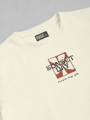 Sunset Day Cream Half Sleeve T-Shirt