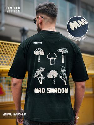 Acid Spray Navy Half Sleeve T-Shirt