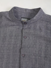 Self Jacquard Blue  Full Sleeve Shirt