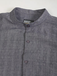 Self Jacquard Blue  Full Sleeve Shirt