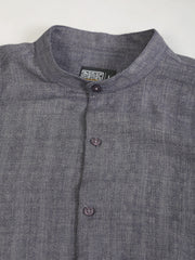 Self Jacquard Blue  Full Sleeve Shirt