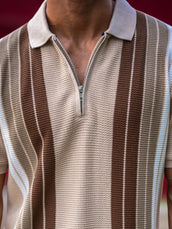 Knitridge Biscuit Half Sleeve Polo T-Shirt