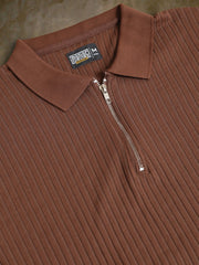 DropKnit Brown Polo Half Sleeve T-Shirt