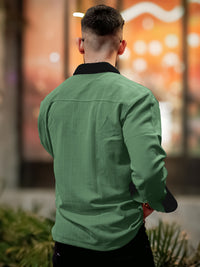 Brooklyn Knit Bgreen & Biscuit Full Sleeve Shirt Combo Pack
