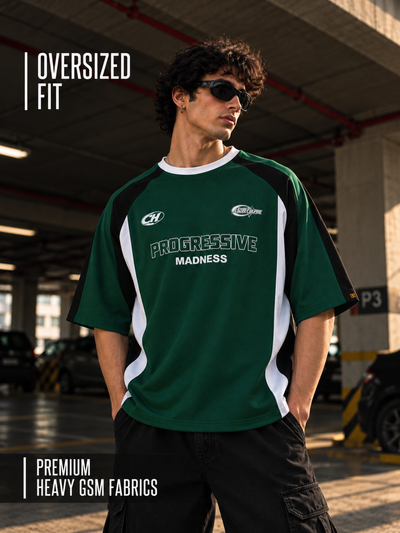 Bottle Green, White Dallas Half Sleeve T-Shirt